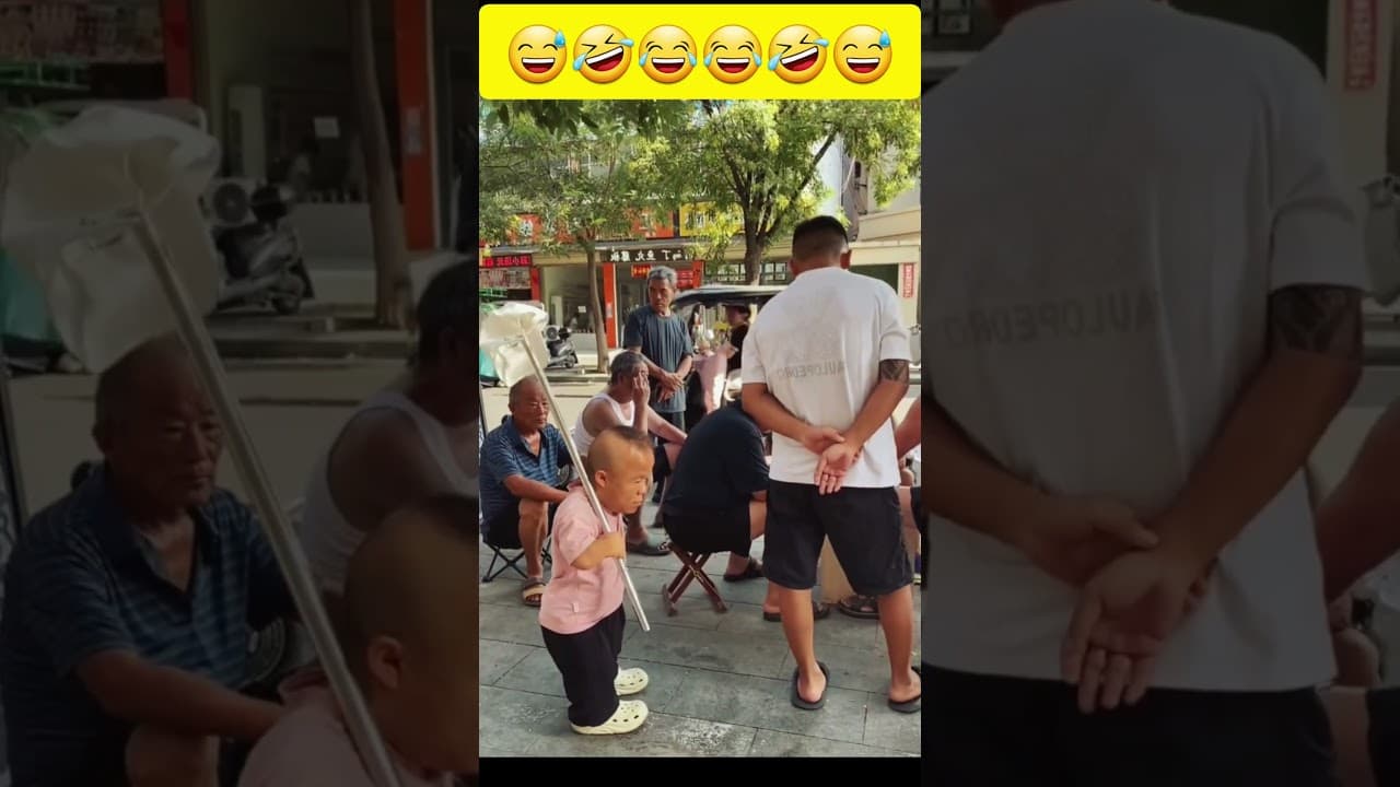 Funny Dwarf Prank – Hat Disappears Right in His Hand! 🎩🤣 #shorts