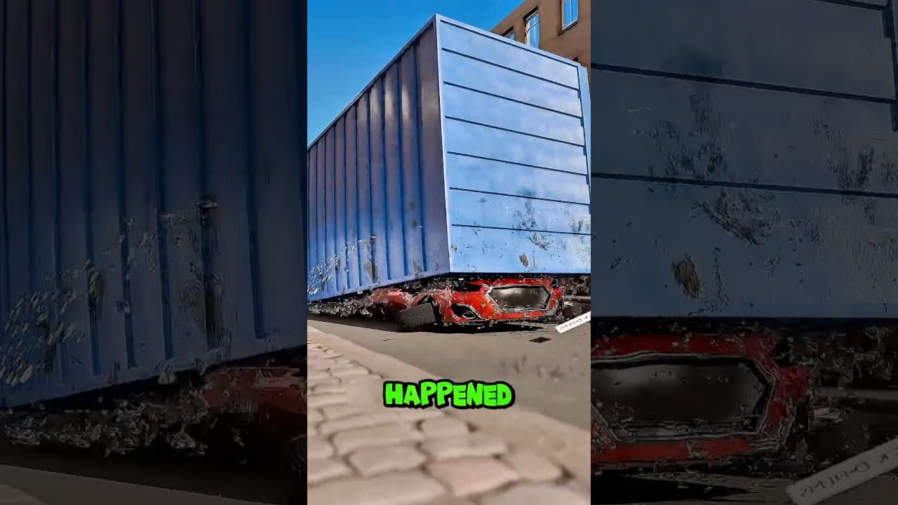 A Shipping Container Fell on Their Car 😳
