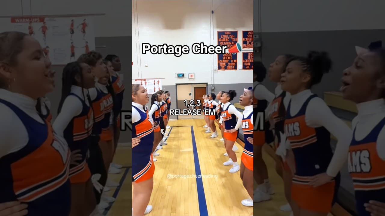 🏀📣💙🧡 RELEASE EM CHEER #cheer #cheerleading #highschoolbasketball #shorts