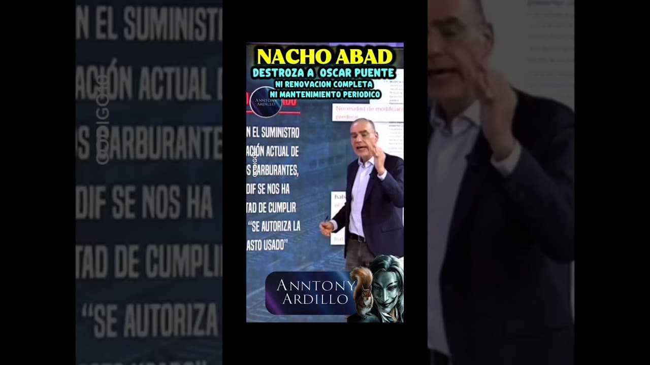 NACHO ABAD DESTROZA A OSCAR PUENTE , "NI RENOVACION COMPLETA NI MANTENIMIENTO PERIODICO"