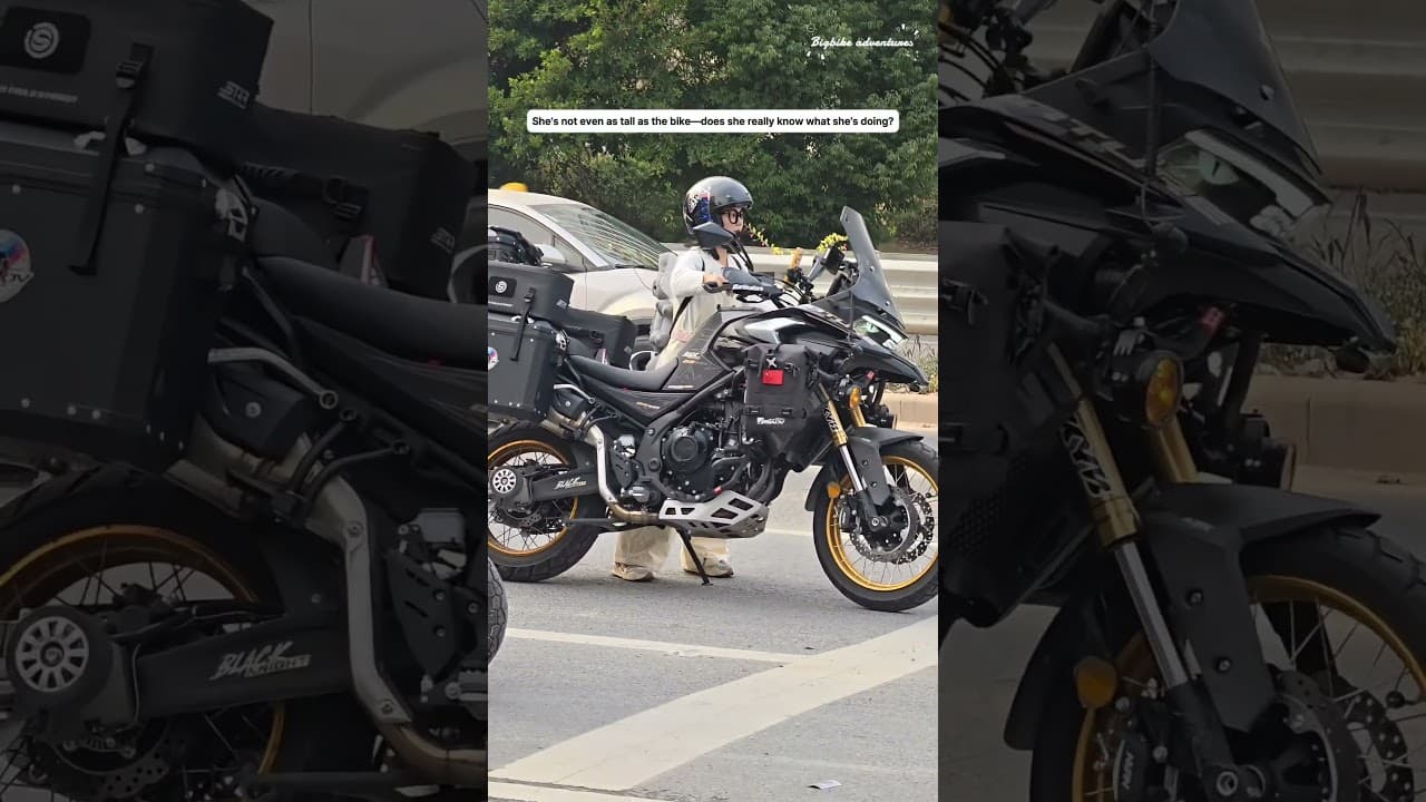 Tiny Rider, Big ADV and a Super Smooth Red Light Routine#vogeds625x #girlrider #motorcycle #bikelife