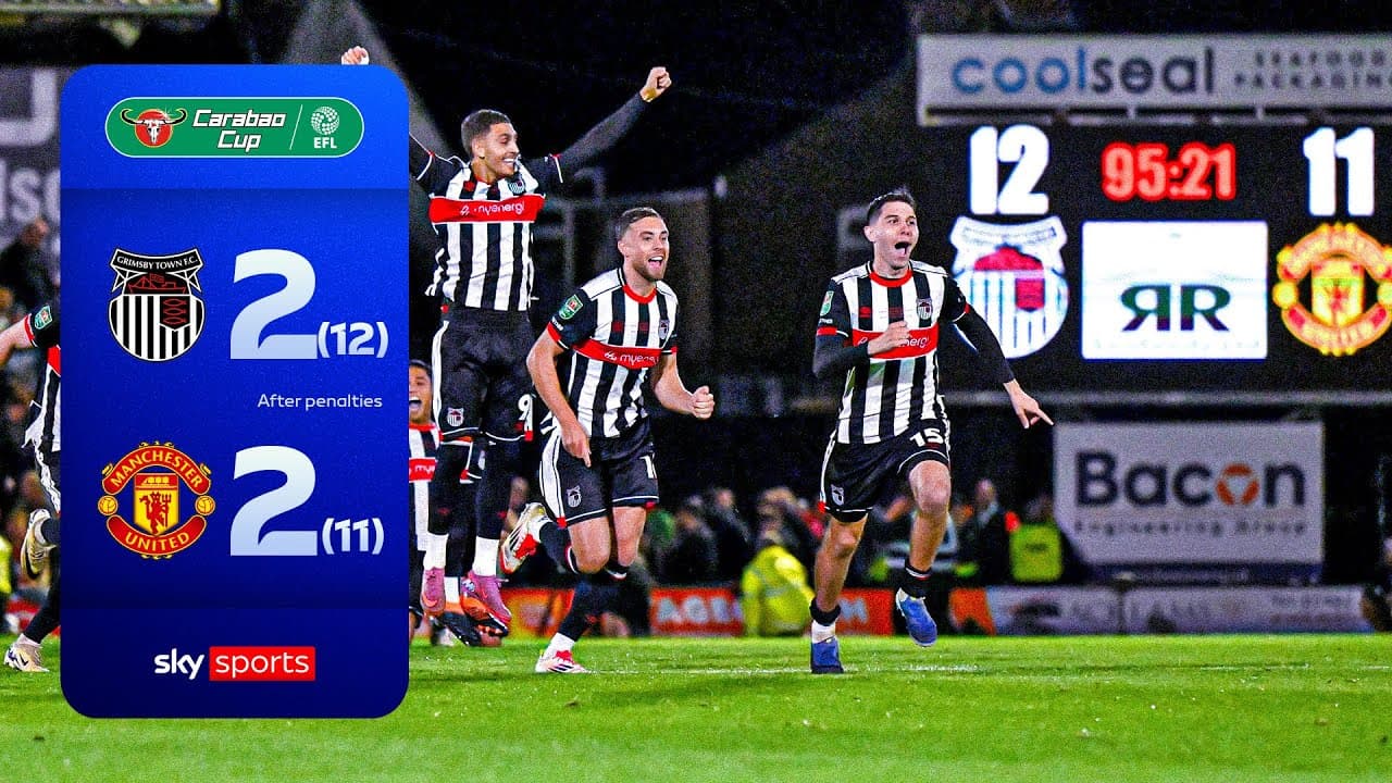 CUP SHOCK! Man Utd knocked out by Grimsby | Grimsby 2-2 Manchester United | Carabao Cup Highlights