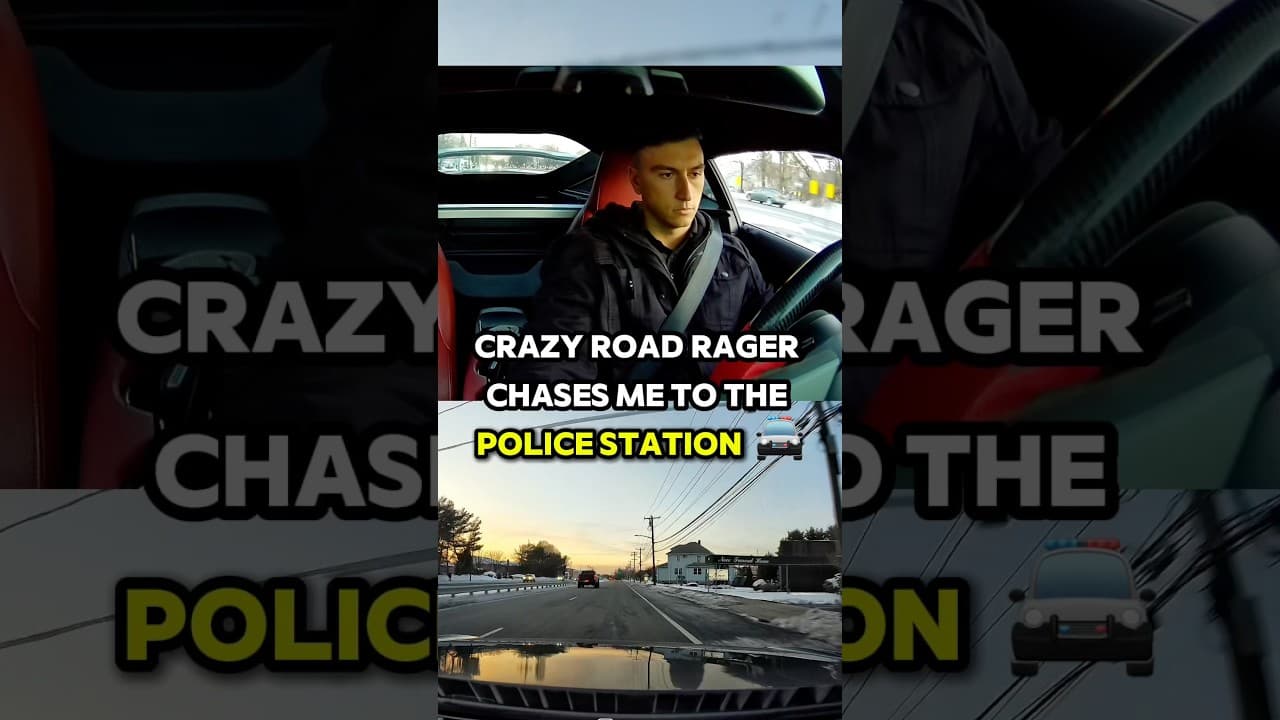 ROAD RAGER CHASED ME TO THE POLICE STATION! #toyotasupra #toyota #supra #cars #bmw