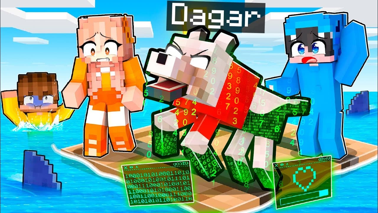 Me Hice pasar por PERRO HACKER para Trollear a Mis Amigos en una BALSA en Minecraft!