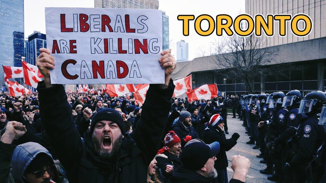 Counter-Protesters and ‘Canada First’ Rally Clash in Downtown Toronto - January 10, 2026