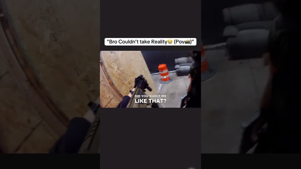 (Airsoft Cheater Gets SCALP BlOWN BACK💀)(POV📸) #airsoft #paintball #military #funny #reels #shorts