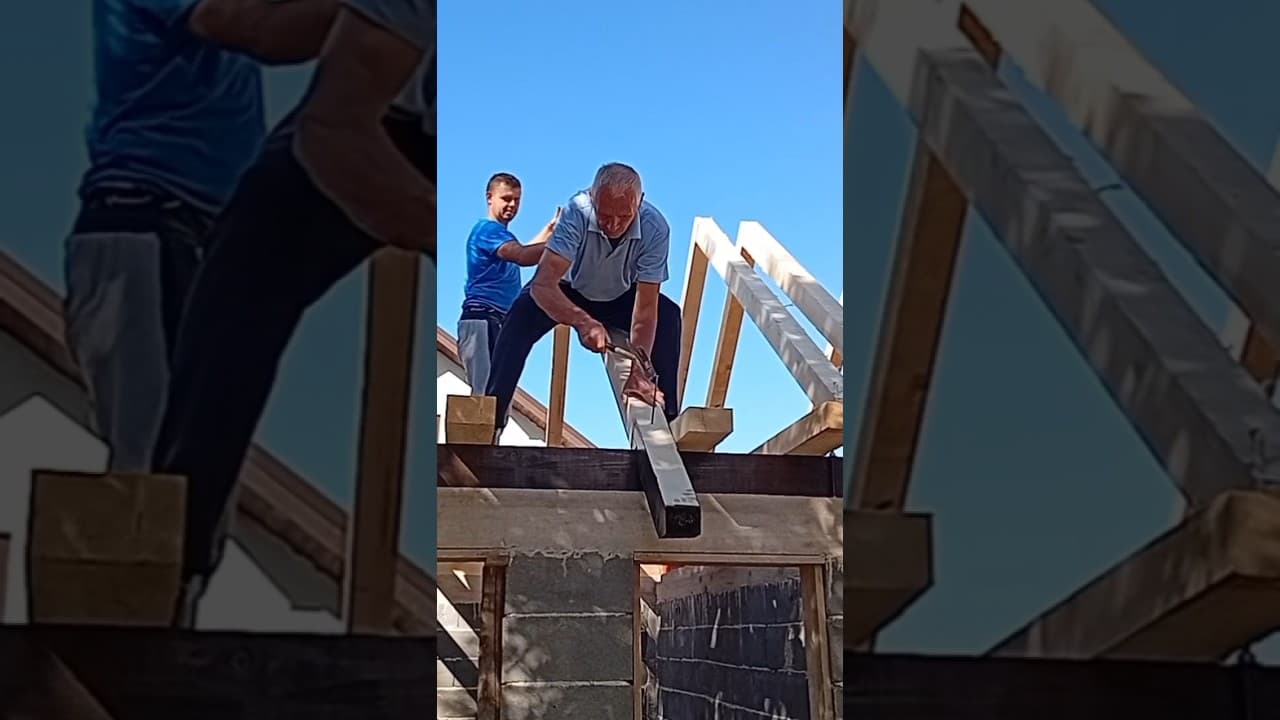 Pokivanje rogova na garaži 🏠 #house #bulding #majstor #gradnja #fyp #fouryoupage