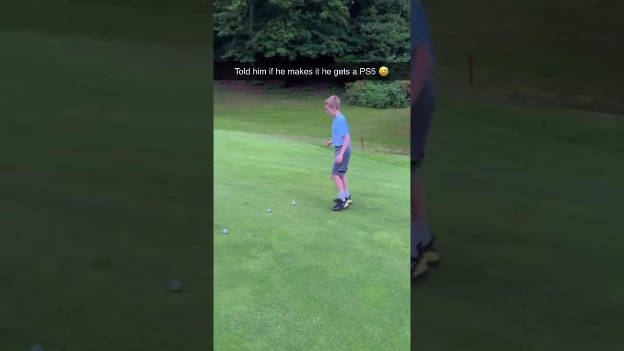 Dad did not expect him to hit that 😂