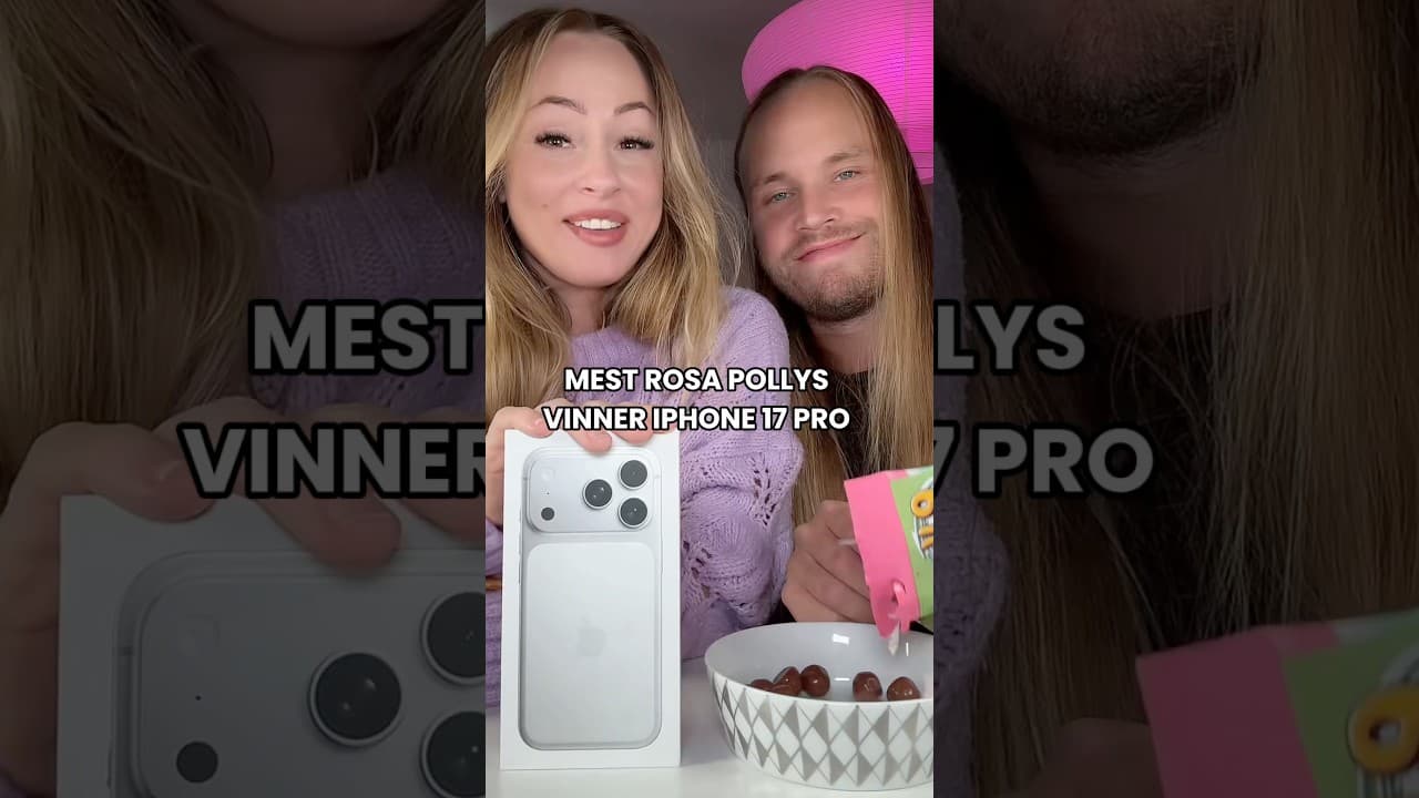 ‼️MEST ROSA POLLYS VINNER IPHONE 17 PRO🏆 #challenge #iphone17pro #pollychallenge