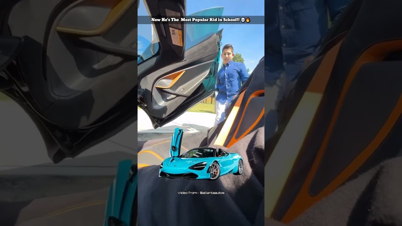 😱Picking Up 13Yr Old in a McLaren...His Friends' Reactions Are Priceless!|THE TRILLIONAIRE CREATOR