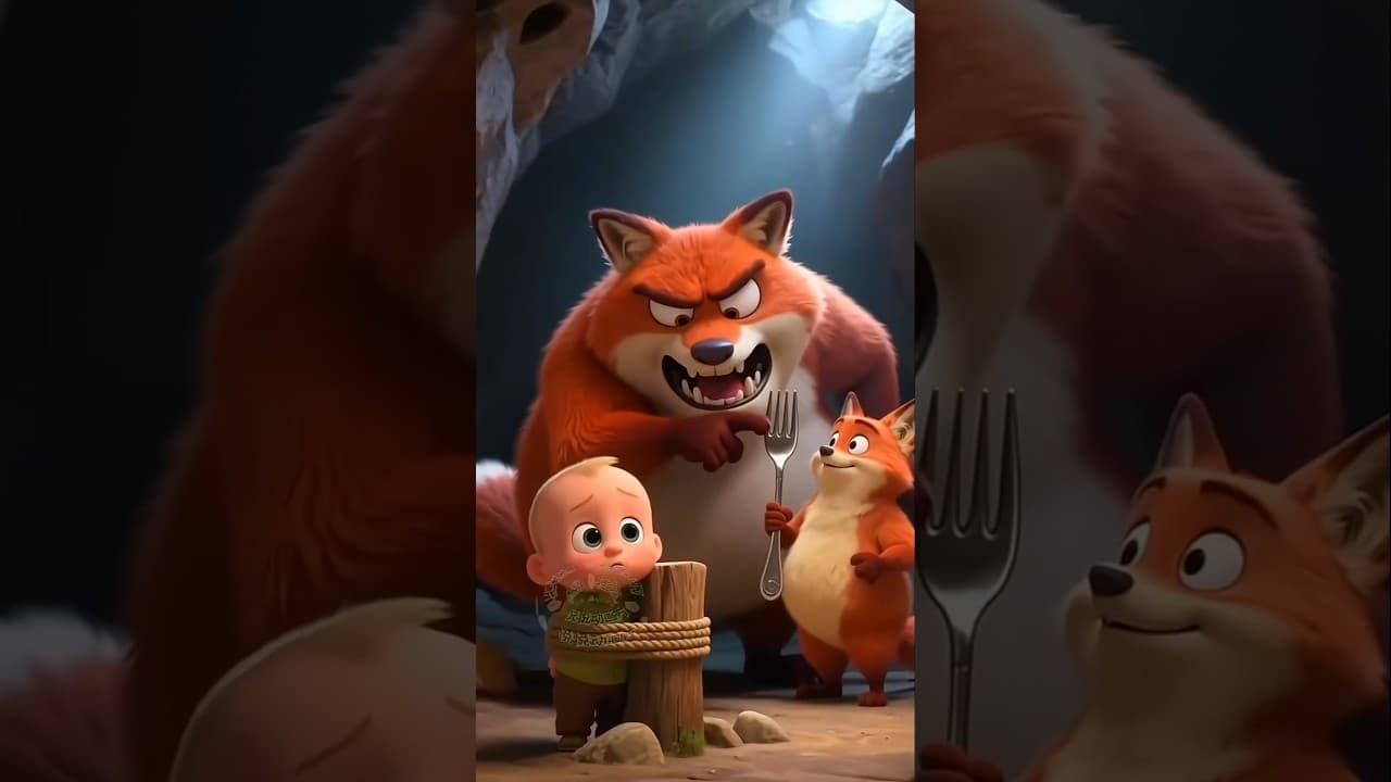 Friendship 🤝 between boy 🙇 and animal 🦊 #shorts
