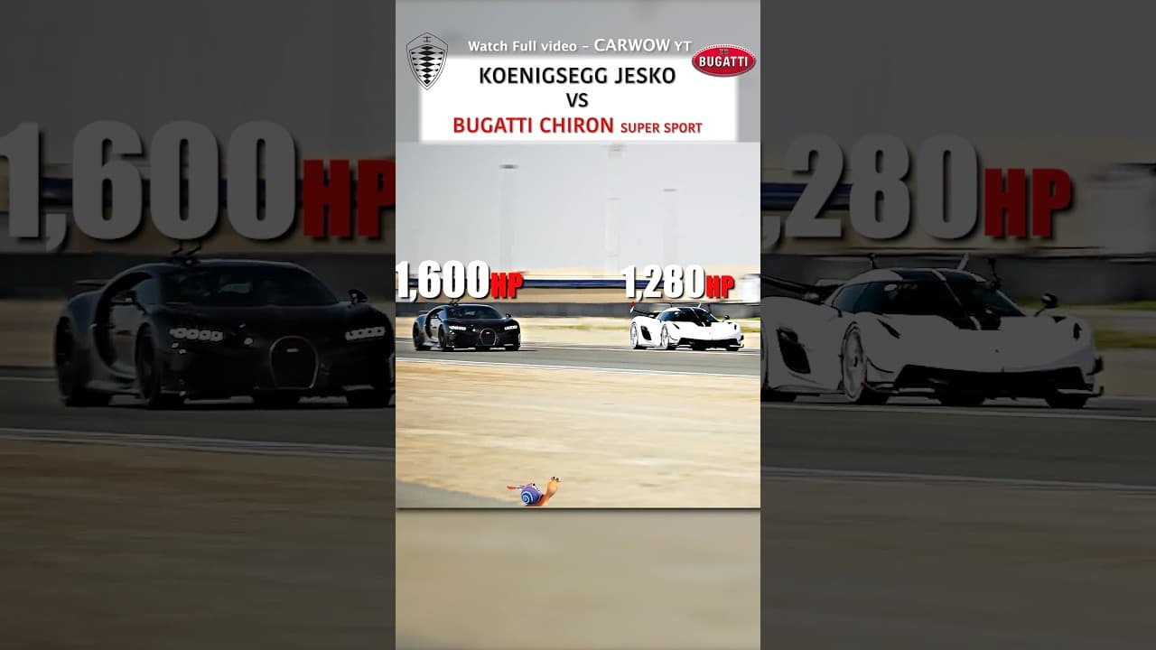 Koenigsegg Jesko vs Bugatti Chiron Super Sport - DRAG RACE