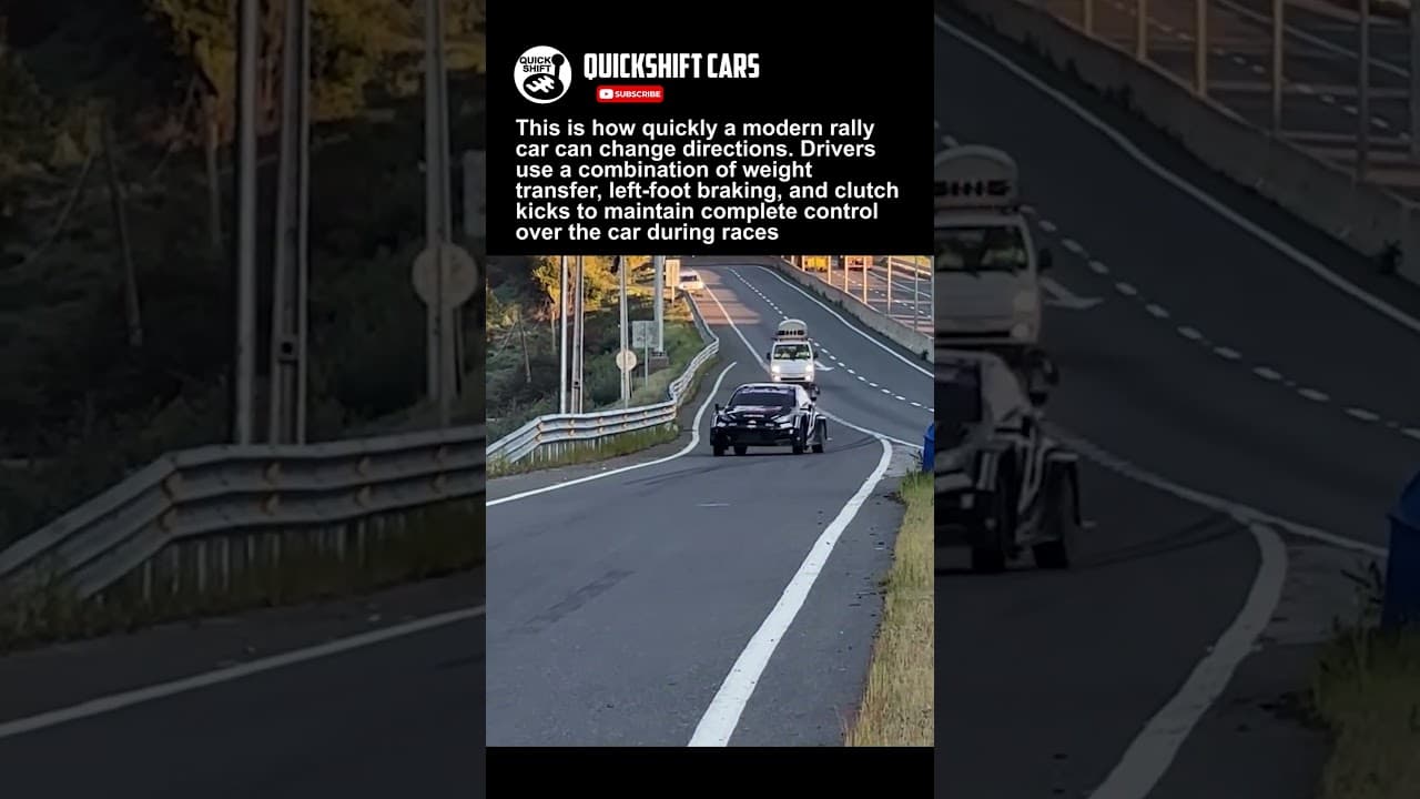 Rally cars can change direction in an instant