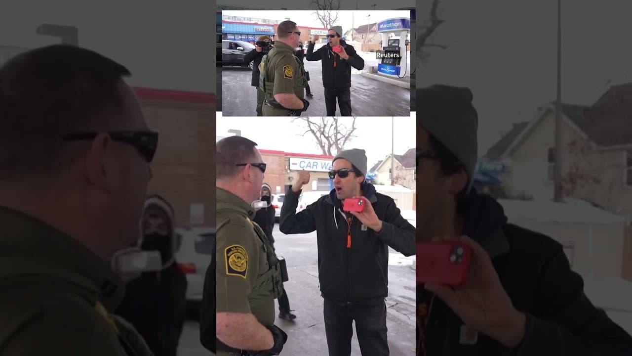 ICE agents confronted after questioning man at gas station