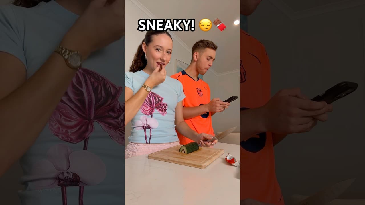 HE DIDN’T EVEN NOTICE! 😏😱🍫 #shorts