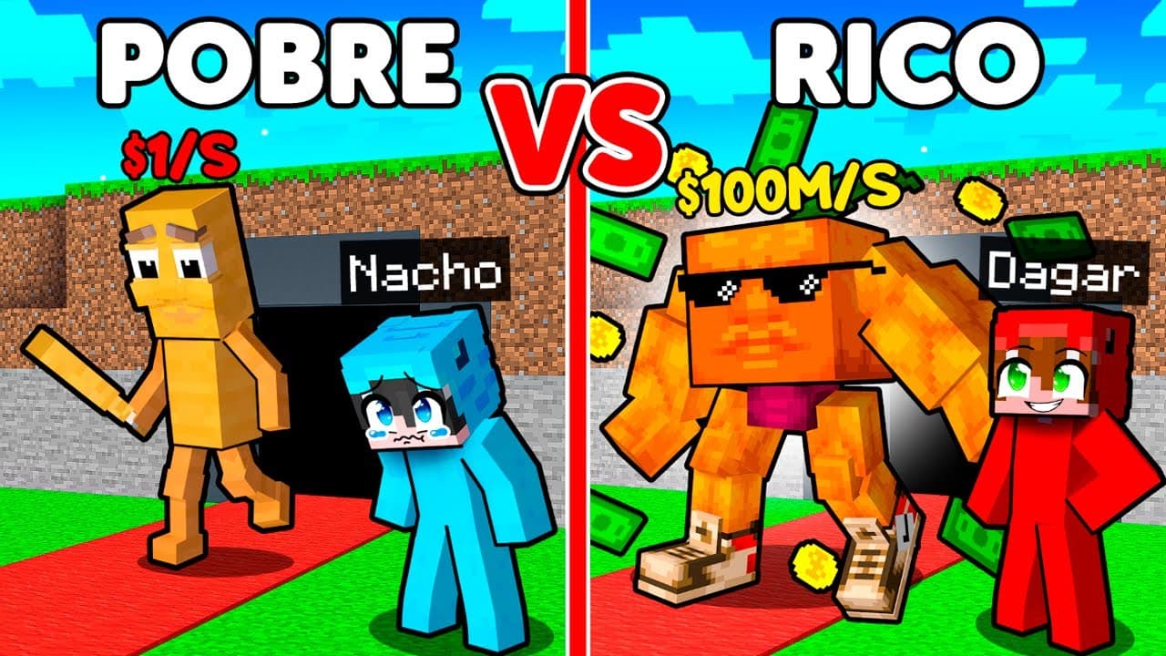 Pasé de POBRE a RICO en Minecraft STEAL a BRAINROT en Minecraft!