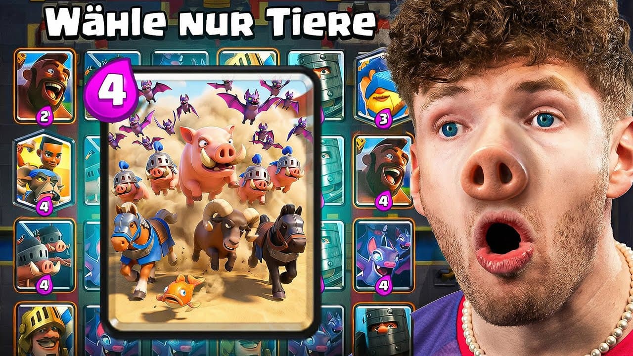 😱🤯NUR TIERE WÄHLEN, BIS ICH RAUSFLIEGE... (Unmöglich?) |  Clash Royale Deutsch
