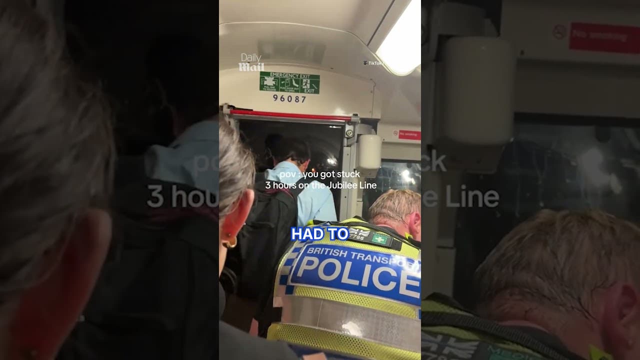 Passengers get stuck on busy tube train for three hours