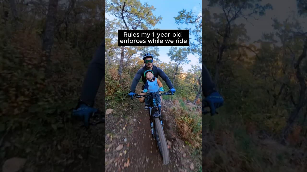 I just ride. He makes the rules. #utah #mtb #toddlers #parenting