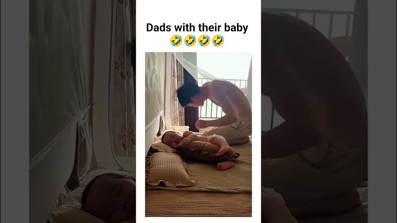 Dads with their baby 😍😆 #babyshorts #funnybabies #healthyparenting #baby #funny #funnyshorts
