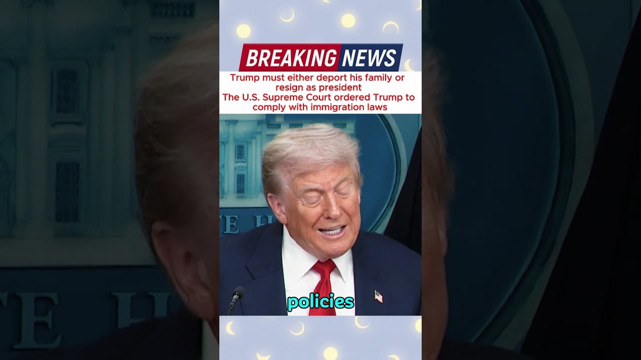 Trump must either deport his family orresign as president