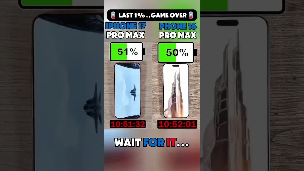 🪫😳 iPHONE 17 PRO MAX vs iPHONE 16 PRO MAX BATTERY TEST!! 😳🪫