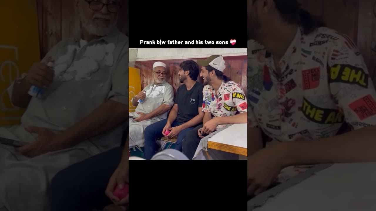 Son's prank his father 😄