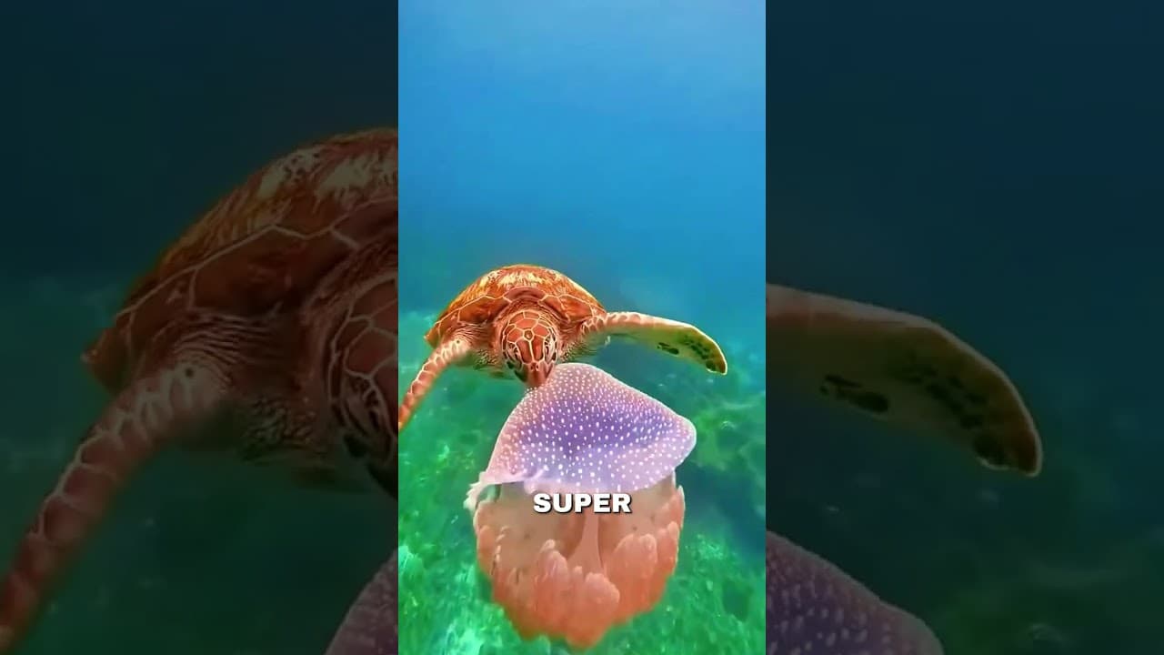la fois où une tortue a mangé une méduse super rare ! #tortue #plongeesousmarin #meduse