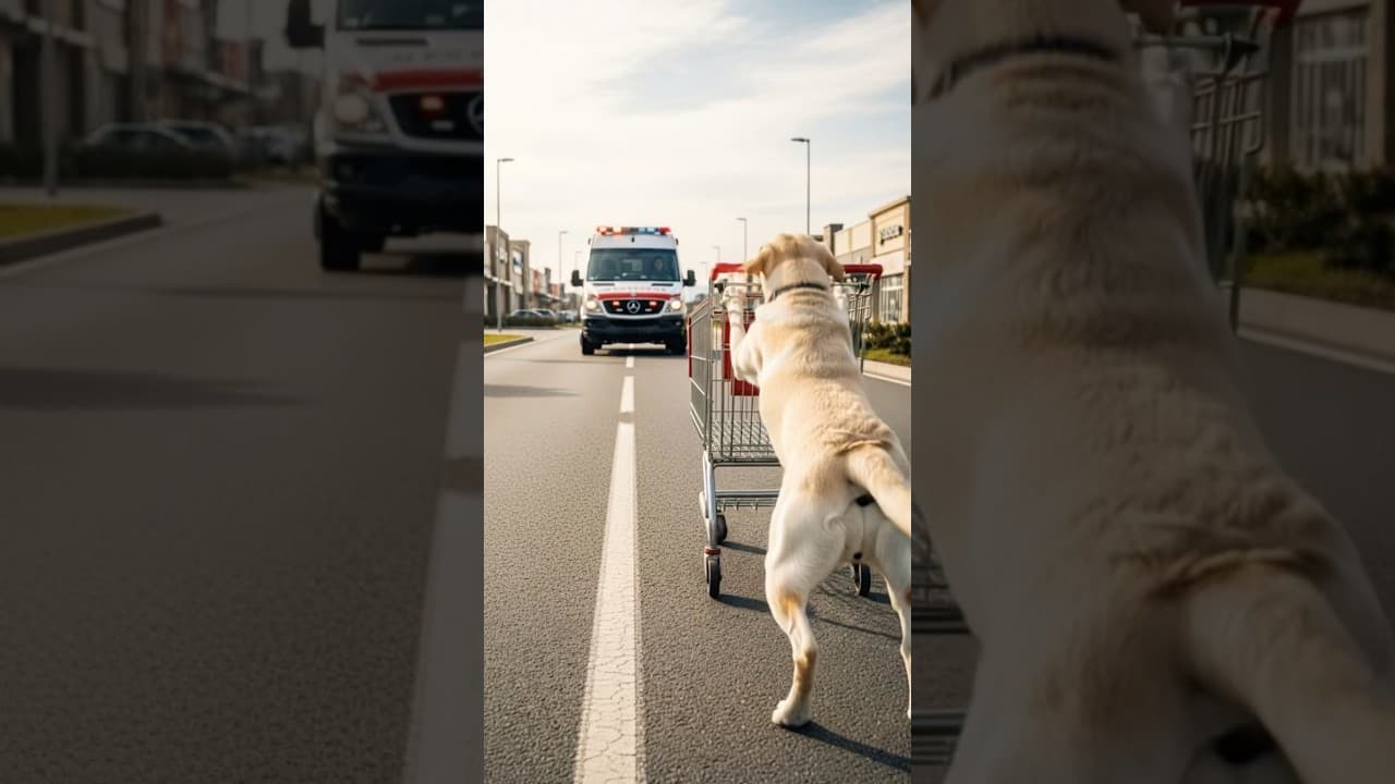 Labrador Retriever Father Saves the Mom and Puppy #animals #dog #goldenretriever #animalrescue