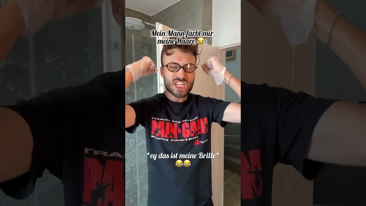 Wie gut hat Marc mir meine Haare gefärbt? 😂 : #short #shorts #couplegoals #funny #foryou