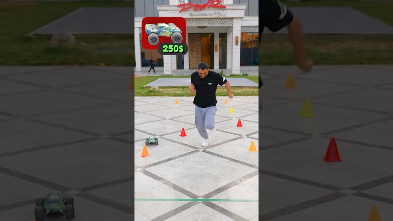 سباق إنسان ضد سيارات ريموت مين يفوز؟!🏃🏎️