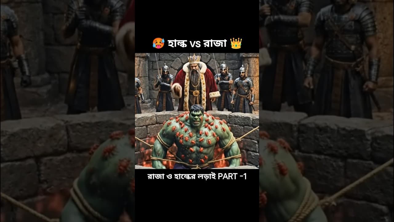 🥵 হাল্ক vs রাজা 👑 রাজা মশাই হাল্ক কে শাস্তি দেওয়ার চেষ্টা করছে | Hulk vs King 😂 #funny #shorts