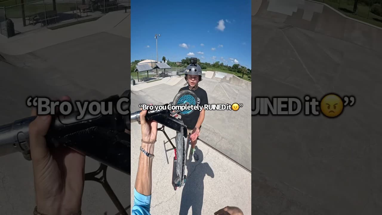 I Broke His Scooter😬Then Surprised Him❤️ #short #scooter #kindess #shorts #fail #viral #love