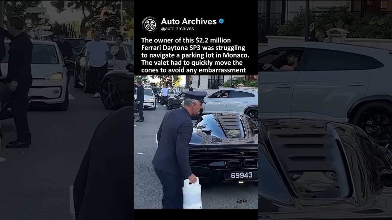 Ferrari Daytona SP3 owner almost causes a mishap