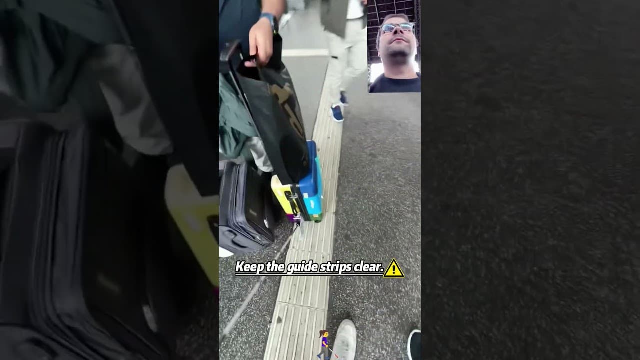 Open your eyes, human! Keep the guide strips clear.#blindlifefamily #leitstreifen #blind