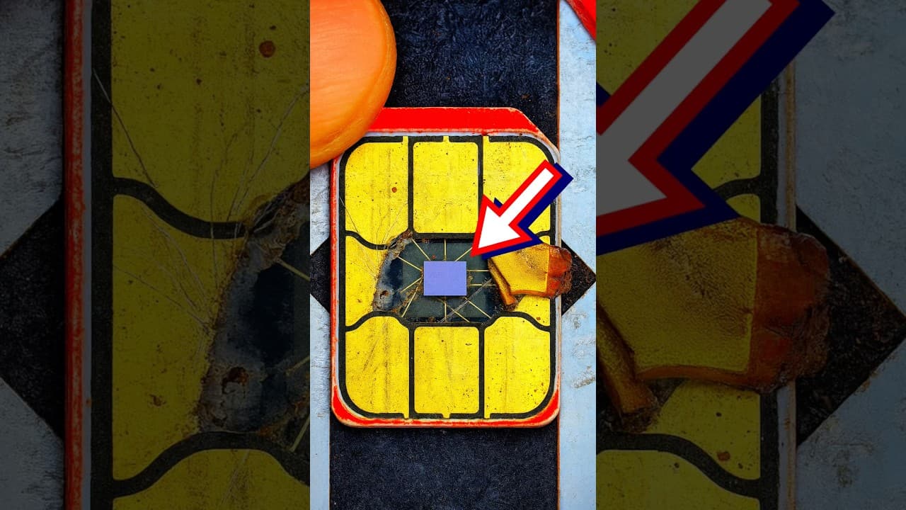 What’s Inside a SIM Card? Cutting a SIM Card to Reveal the Hidden Chip #repair