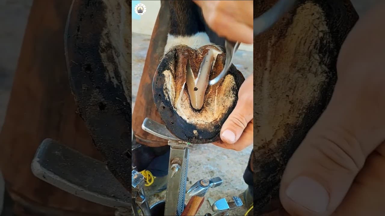 Satisfying hoof trim #satisfying #oddlysatisfying #asmr #farrier #horse