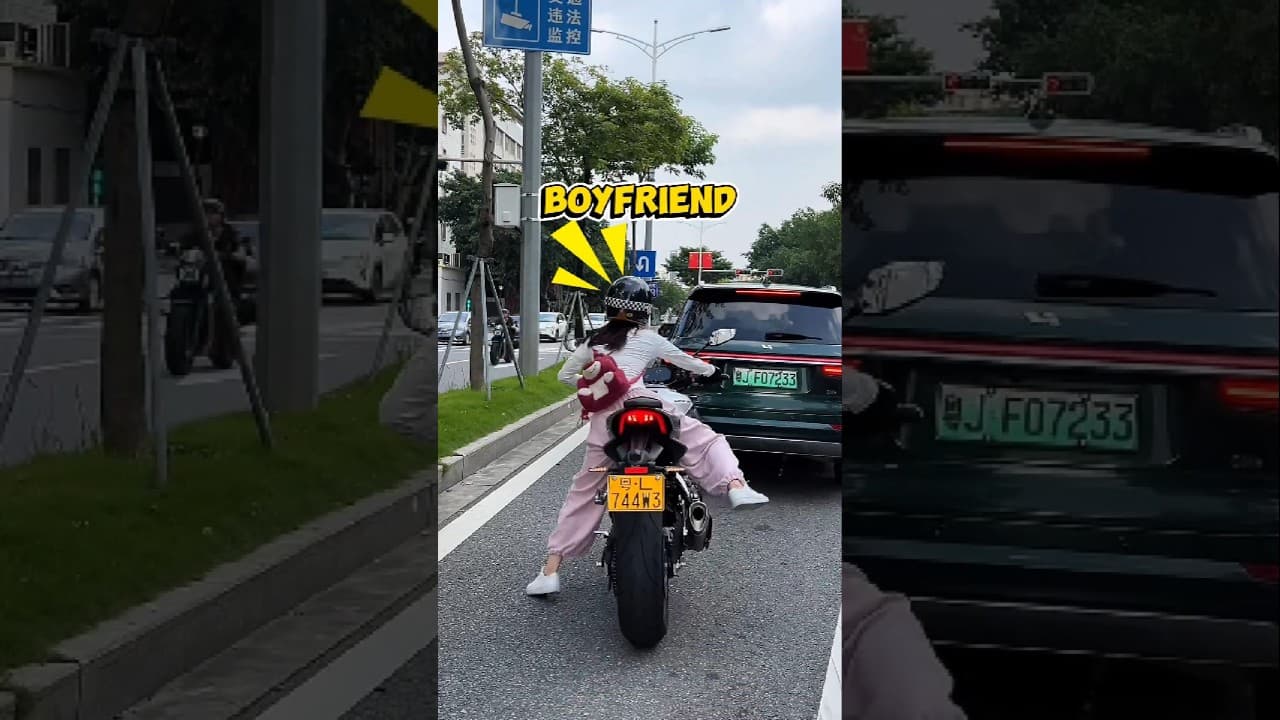 Motorcycle Stand vs Petite Girl