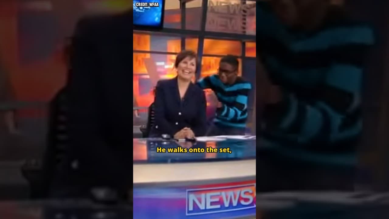 Teenage boy interrupted a news anchor’s live broadcast, what he did next was unbelievable #shorts