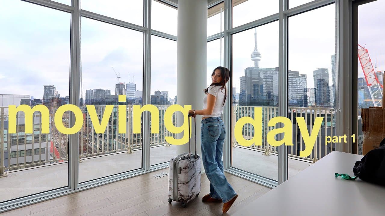 IT'S MOVING DAY!! Empty apartment tour! Moving vlog #2!