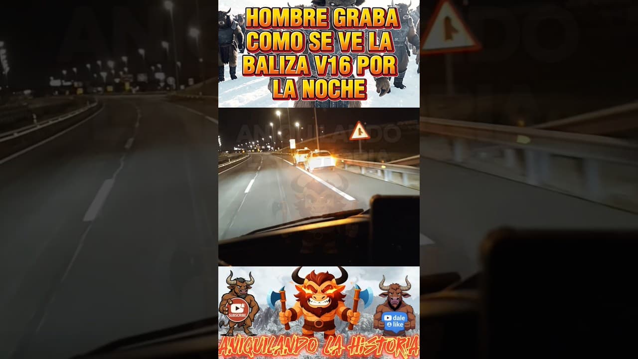 GRABA UNOS COCHES PARADOS CON LA BALIZA V16… ¡Y AL FINAL ILUMINA MÁS EL COCHE QUE LA BALIZA!