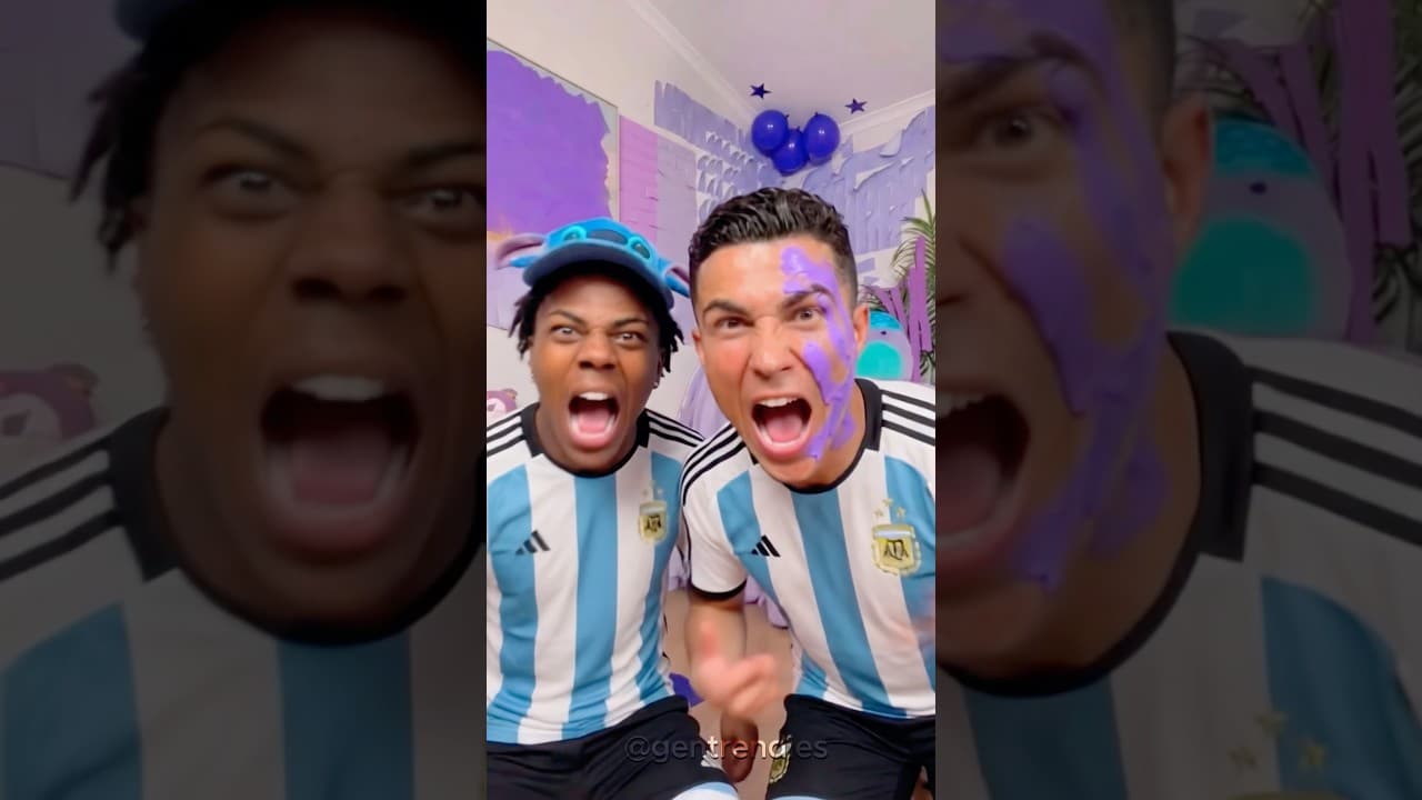 Ronaldo & IShowSpeed Do the Makeup Trend 😮