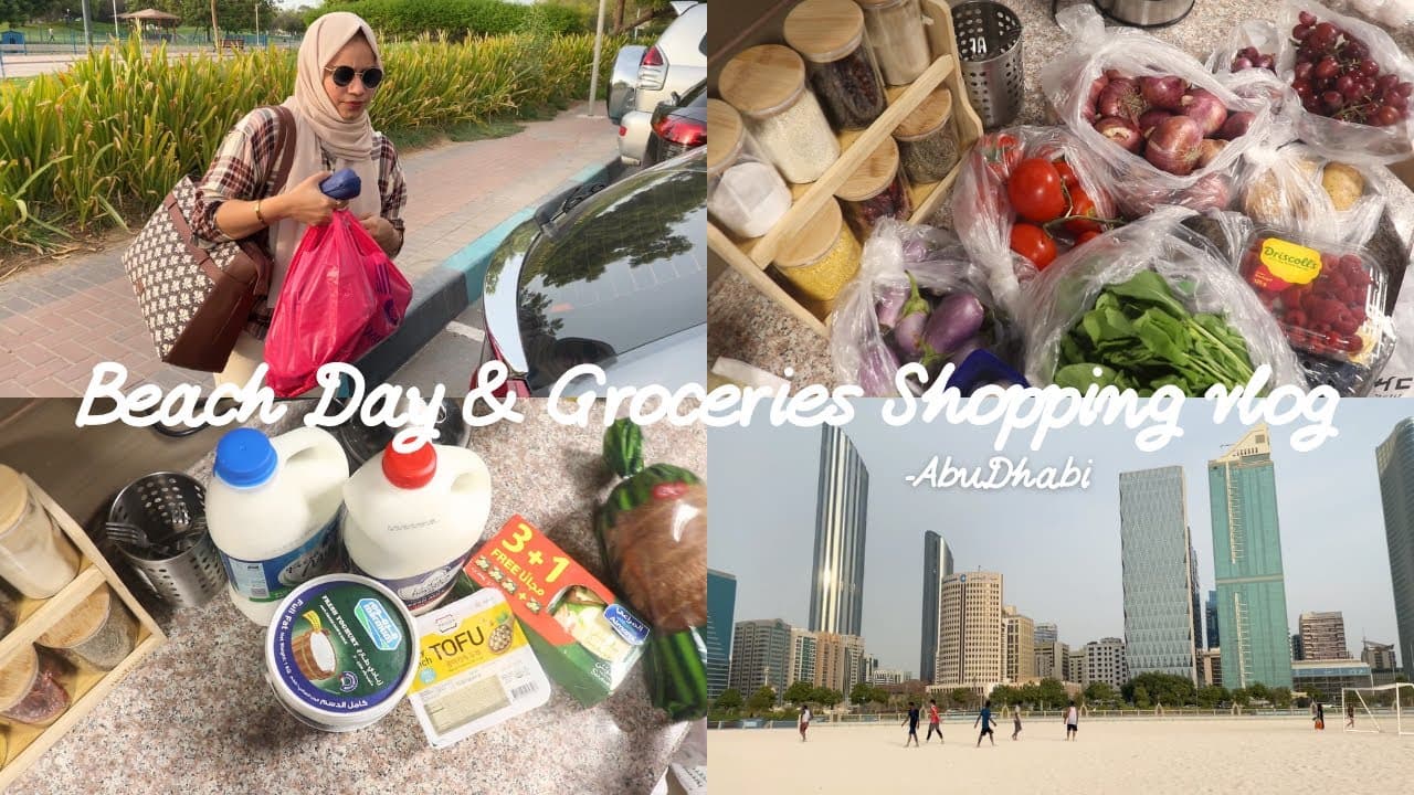 Weekly groceries Shopping & Beach day vlog - AbuDhabi  / Day in my life / zulfia's recipes