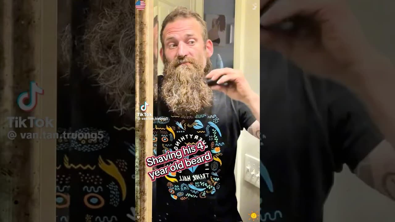 #beforeandafter #shave #beard #shaving #cleancut #surpise #ohno #prank #fun #funny #comedy #fyi #fyp