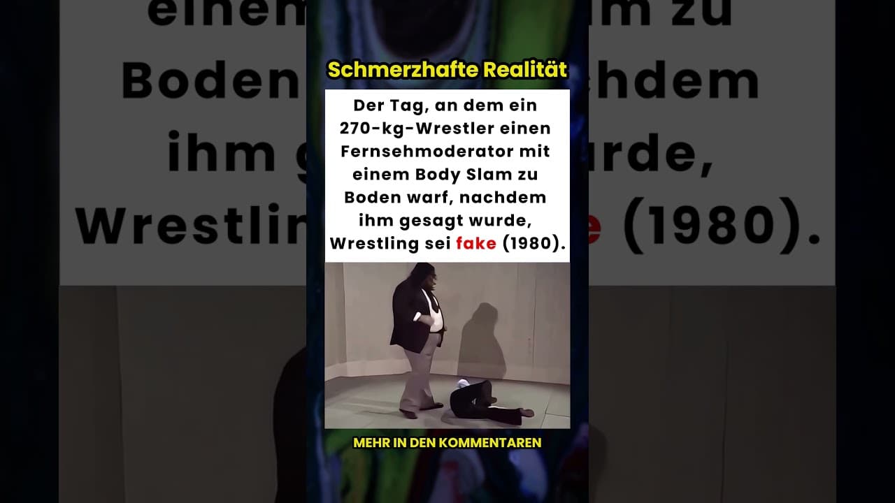 Der Tag, an dem ein 270-kg-Wrestler einen TV-Moderator body-slammte, weil er sagte, Wrestling sei fa