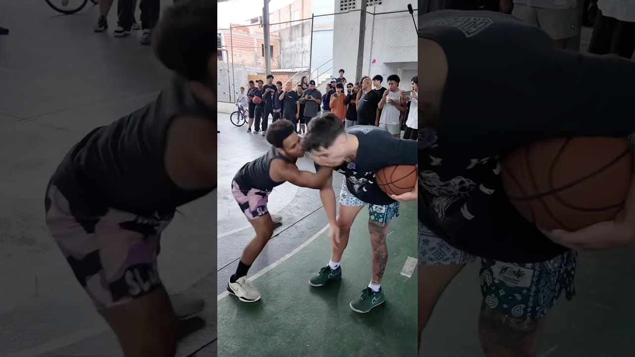 Getting Rocked In The Face During a 1v1 Makes You Move Different😂😈 #streetball #basketball