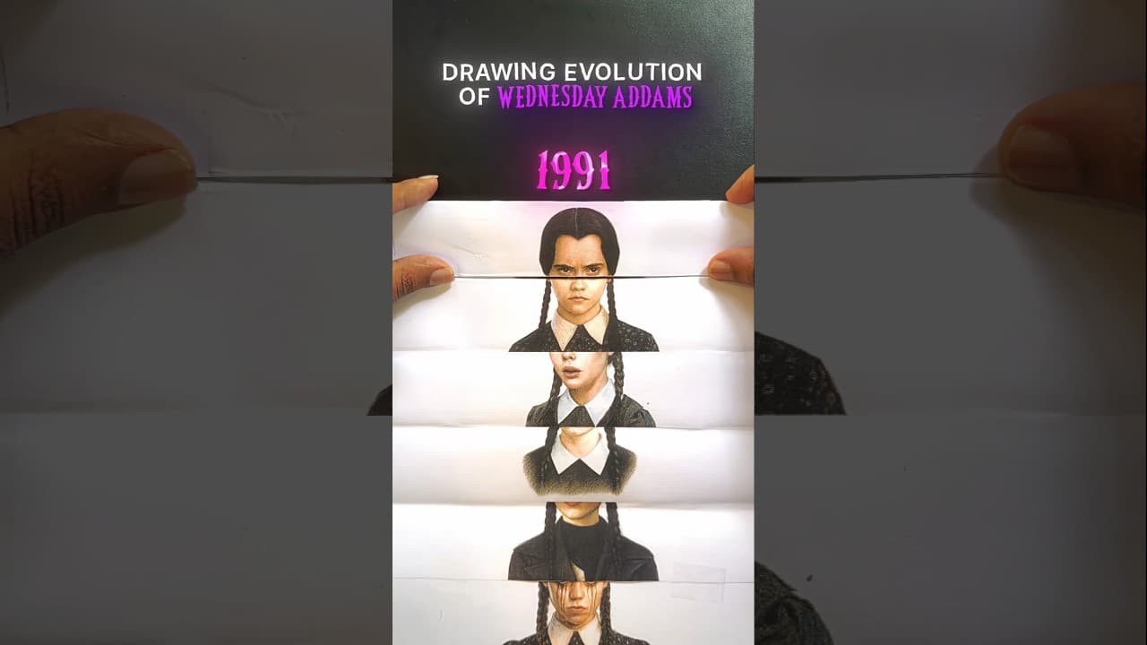 All Faces Of Wednesday Addams Drawings 😳🔥