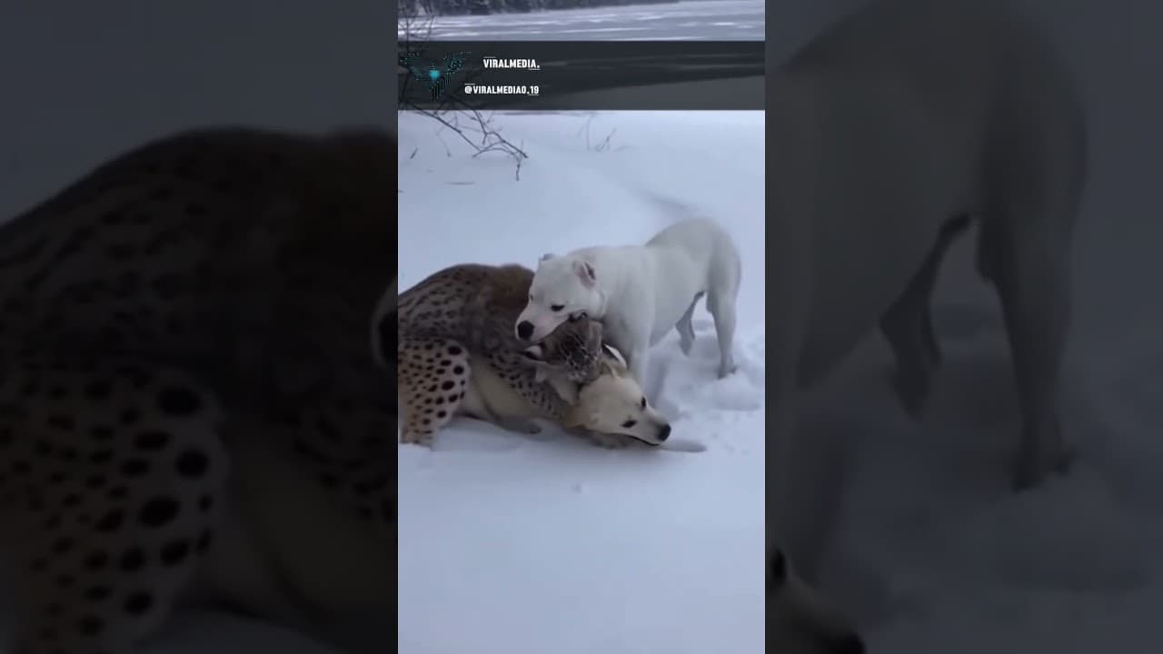 PART 2. The lynx couldn't escape drowning 😔 #lynx #dogoargentino #shorts