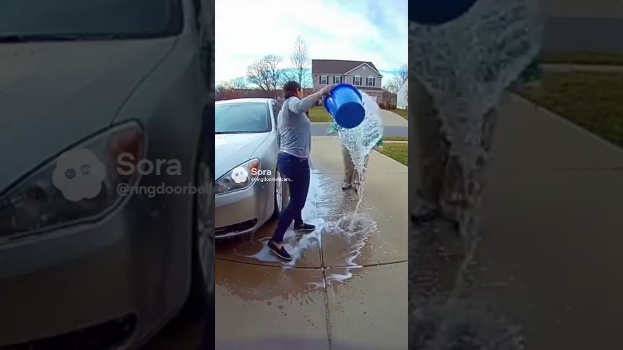 This Woman Know How to Deal With HOA Karen  🧽🤣 #shorts #doorbellcam #funny #viral #ring #subscribe