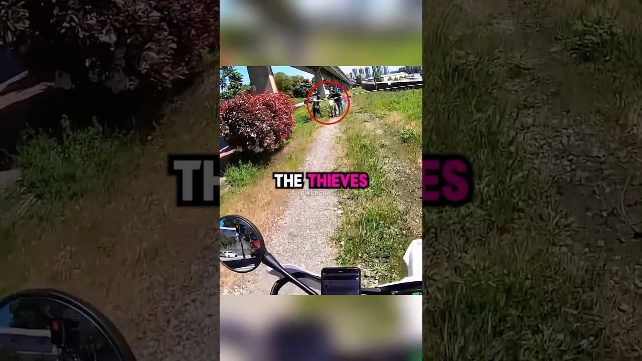 Biker Pretended Helping Thieves 🤯 Credit @Octa604